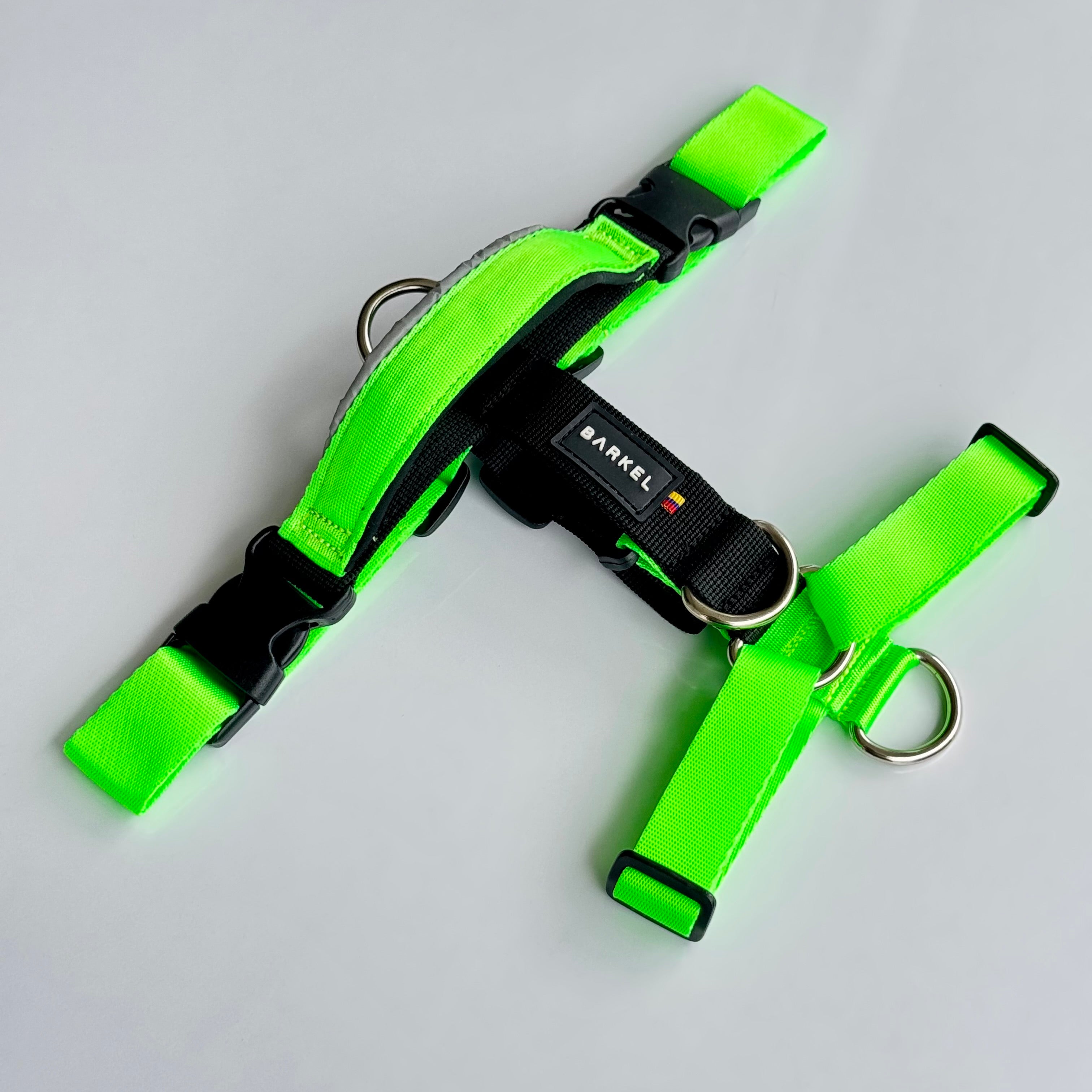 Arnés en H active pro - Verde flúor