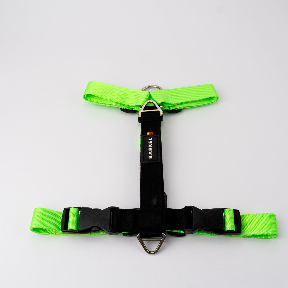 Arnés en H urban - Verde Flúor